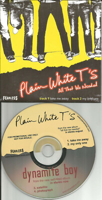 PLAIN WHITE T S Rare 2005 SAMPLER Take me Away / My Only One PROMO DJ CD Single 