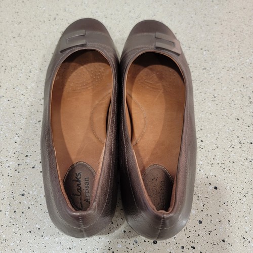 Clarks Artisan CONCERT CHOIR Flats Womens Size 9M Bronze Leather Ballet Pumps - Picture 9 of 10