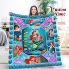 Personalized The Little Mermaid Ariel Princess Blanket – Halloween and Christmas