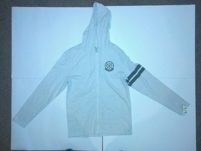 Men American Rag Tan hoodie with green stripes size medium