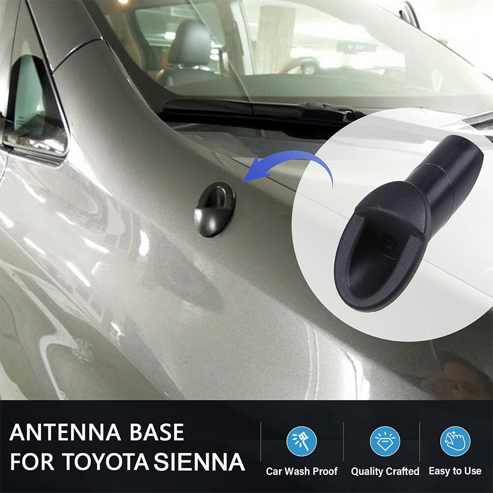 Black Antenna Base Bezel For 2007-2013 Tundra & 2011-2015 Sienna – Direct Fit, ABS Plastic – Replaces 86392-08020 / 86392-0C040