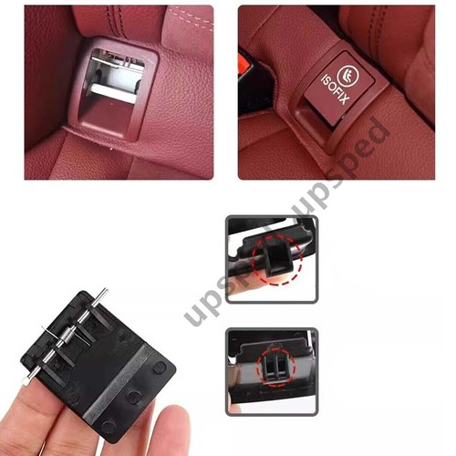 Brown Child Seat Hook Anchor ISOFix Cover For Benz C Class W205 C200 C300 C350 - Picture 5 of 9