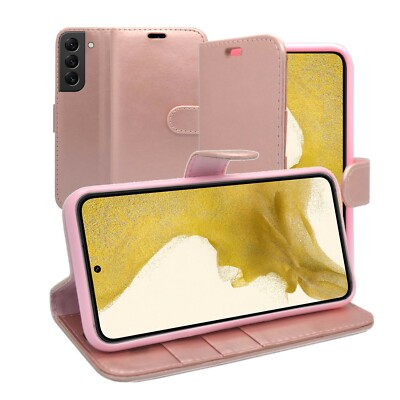 Für Samsung Galaxy S22+ Handyhülle Wallet Flip PU Leder Kartenfach Cover