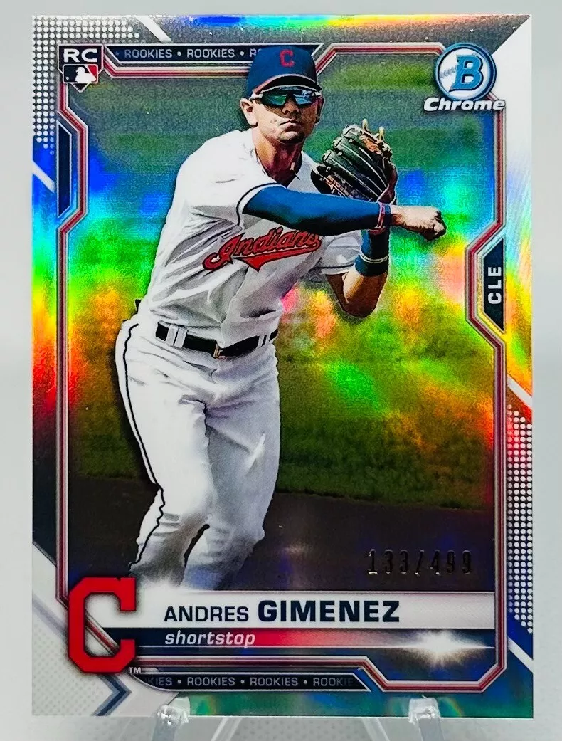 2021 Bowman Chrome Andres Gimenez Rc Refractor Guardians #12 #'d 133/499