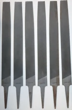 6 x Vintage Delta File 8" - Made in USA Hand Files