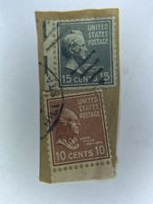 US Scott 815 + 820 John Tyler James Buchanan 15c 20c Stamp 1938 Prexie #815 #820