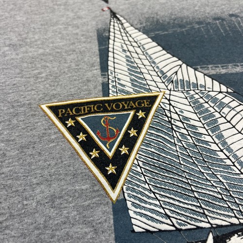 Vintage 90er Victoria Nautical Squad T-Shirt grau Gr. XL Sail The West Coast - Bild 5 von 15