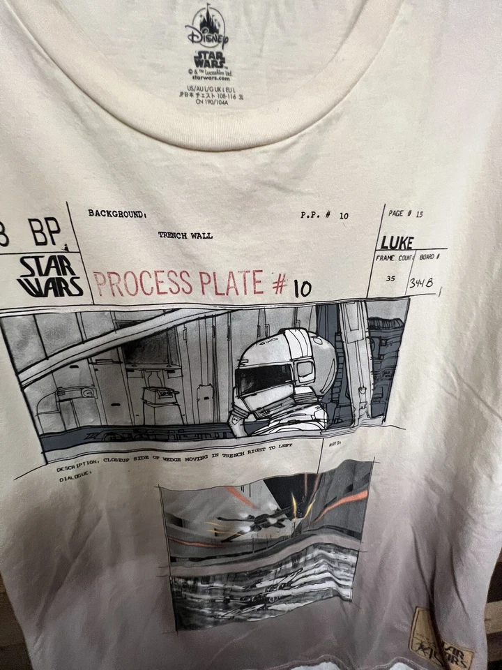 Концепт-арт рубашка Disney Star Wars для взрослых большая бежевая 45-я годовщина - Изображение 3 из 4