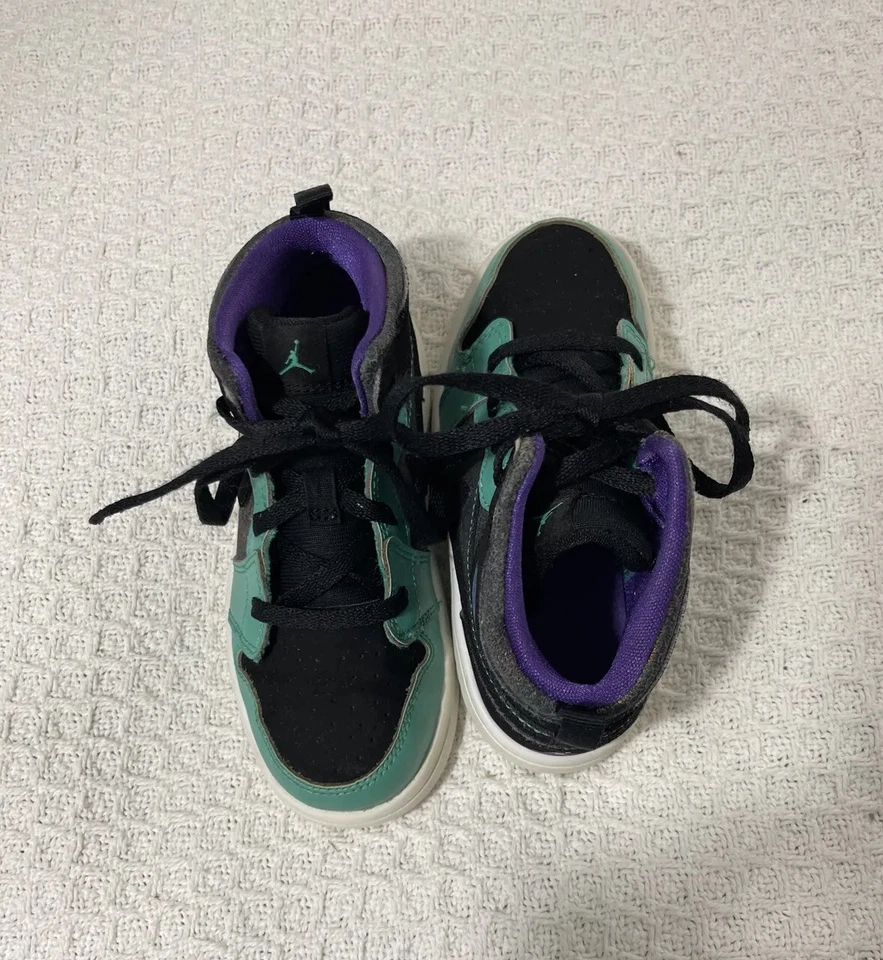 Air Jordan 1 Flex TD Atomic Teal/Negro/Ultravioleta Talla 10C 554727-309 Foto 4 de 4
