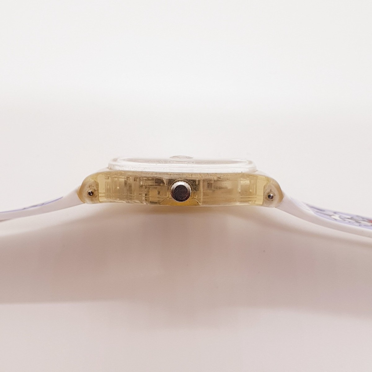 Vintage Swatch White Day Date Quartz Wristwatch Swiss Made V 1.8 2000 White Dial Day Date Swiss Made Swatch Quartz Watch for  main image 4
