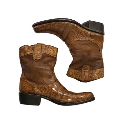 tan alligator boots