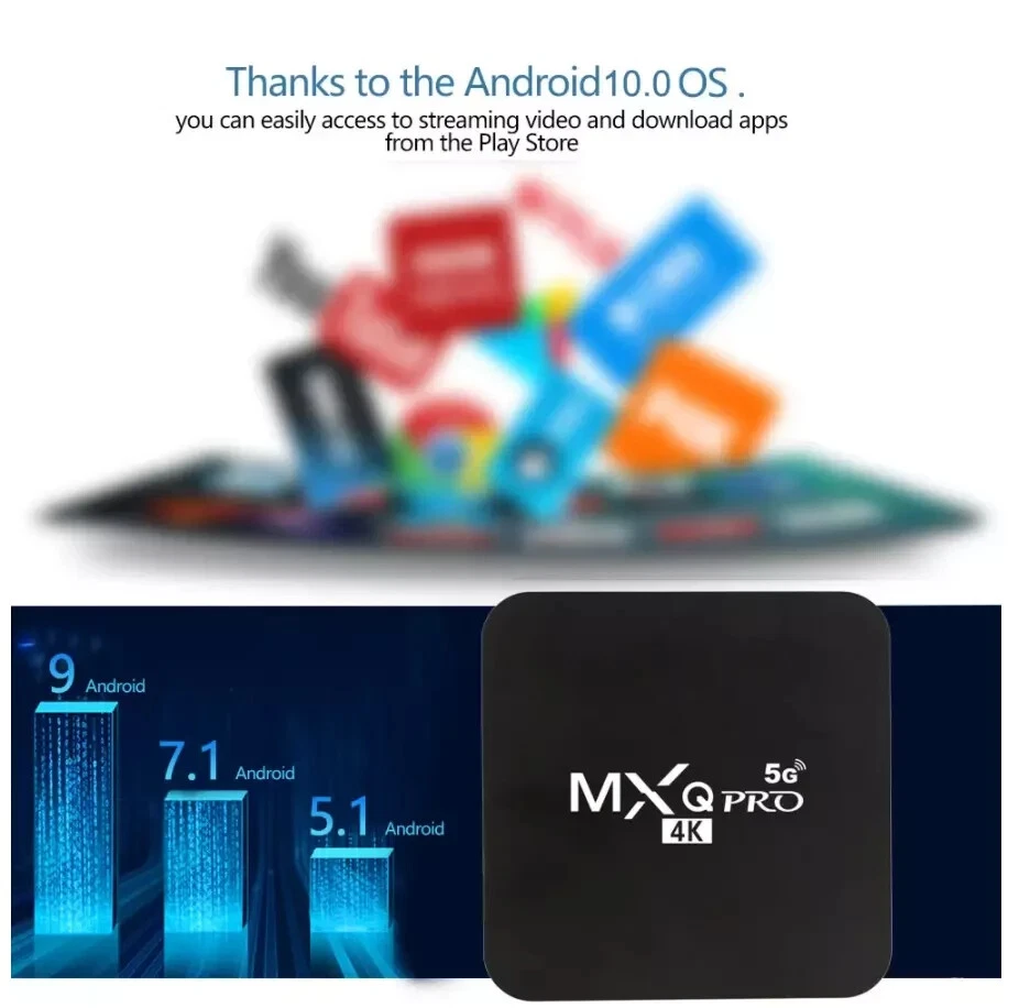 Decoder SMART TV BOX Android Wifi 10.0 128GB 8GB RAM ROM MXQ- ULTRA HD - PRO 4K - Immagine 2 di 4