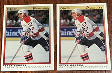 2 1990-91 O-PEE-CHEE PREMIER HOCKEY PETER BONDRA NR-MINT ROOKIE CARD-RC-JUL004