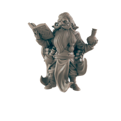 Sorcerer Dwarf Male - Everyday Heroes - Minis - EC3D - - Dungeons & Dragons - RP