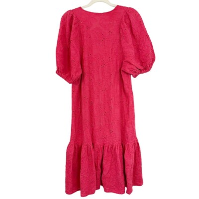 zara red eyelet dress Zara baby coral red eyelet dress with ruffle