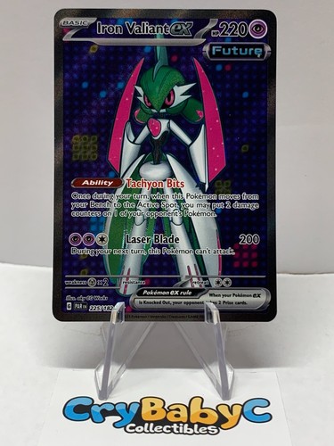 Pokemon Iron Valiant ex 225/182 Paradox Rift SV Ultra Rare Full Art
