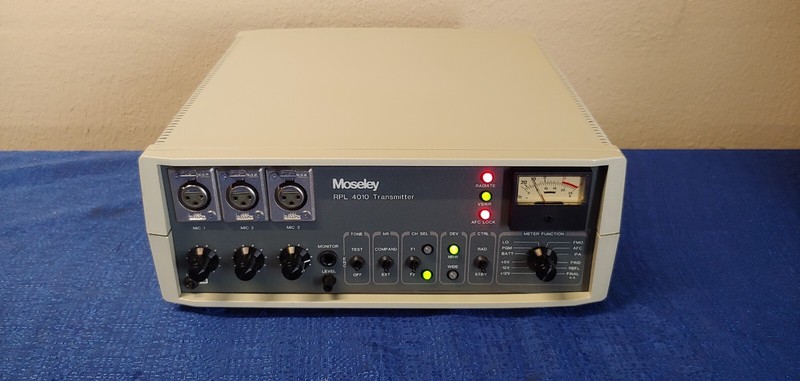 Moseley RPL-4010 Transmitter F1 FREQ: 455.4875 MHz, F2 FREQ: 450.5125 MHz vg