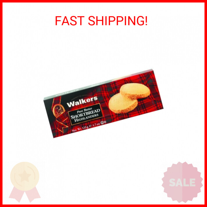 Walker's Shortbread Highlanders, Pure Butter Shortbread Cookies, 4.7 Oz