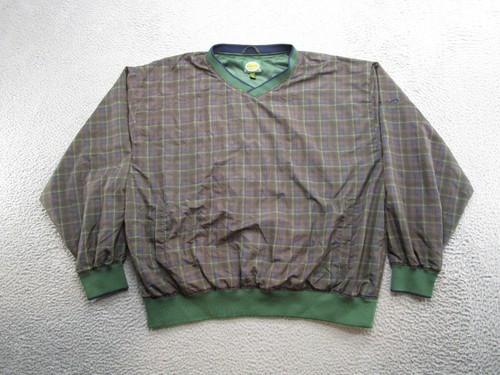 Vintage Y2K Cabelas Plaid Windcrest Outdoor Pullover Golfjacke Windbreaker Gr. 2XL