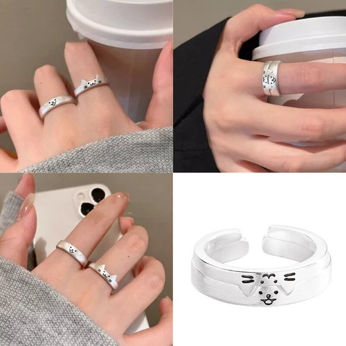 Lightweight Cats Dog Ring Youthful Fashion Accessory Trendy Stackable Jewelry - Picture 2 of 8