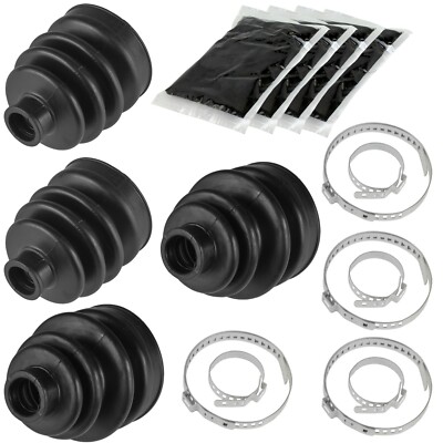 2 Front Axle Inner Outer CV Boot Kit for Yamaha Big Bear 350 YFM350FW 4X4 87-97
