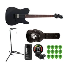 ESP LTD TE-201 Guitar Bundle (Black Satin)