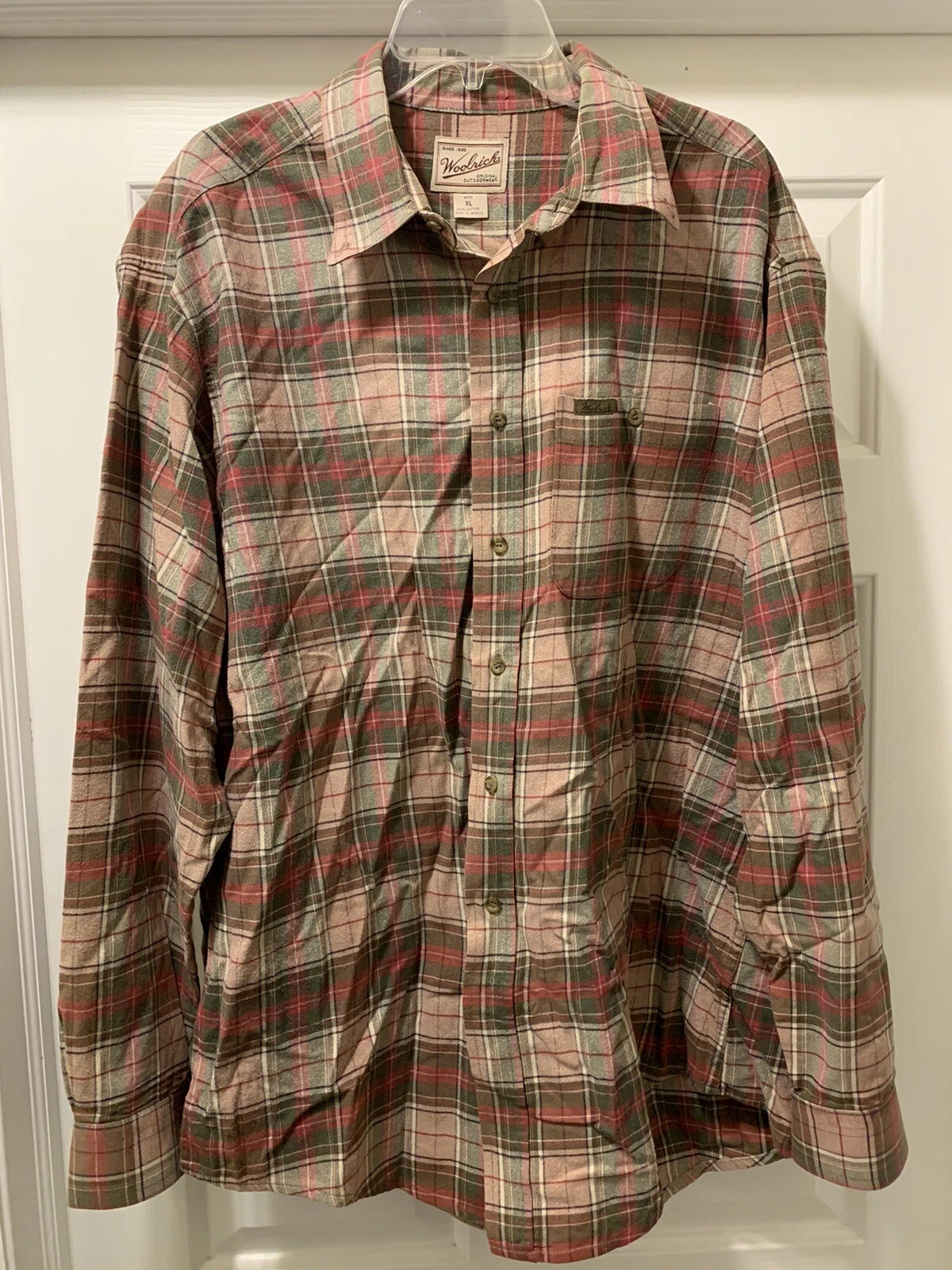 Woolrich Original OutDoor wear Long Sleeve Button Down Flannel Mens Xl