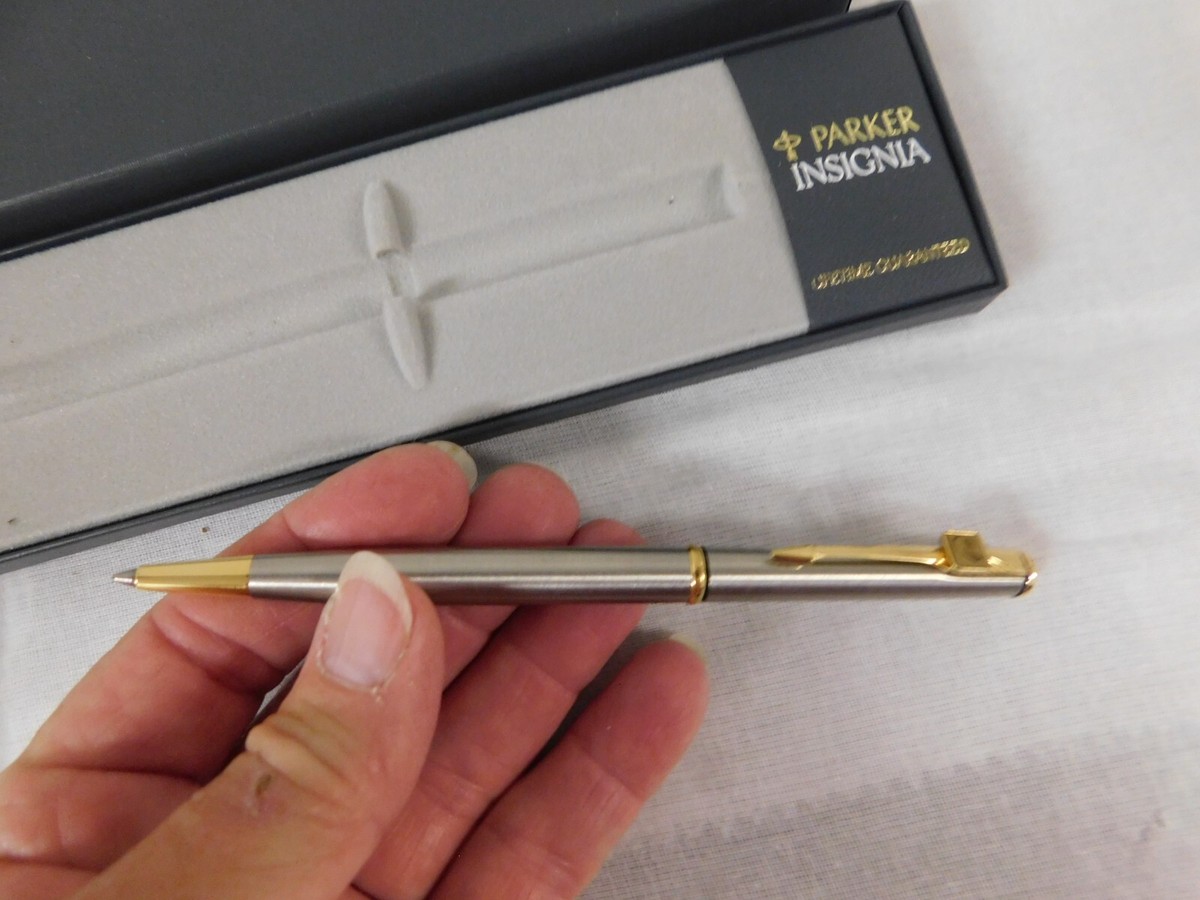 美品‼️ PARKER INSIGNIA ゴールドストライプ 1992年製 Parker 75 Cartridges Fountain Pen in Gold Plated Stipes with