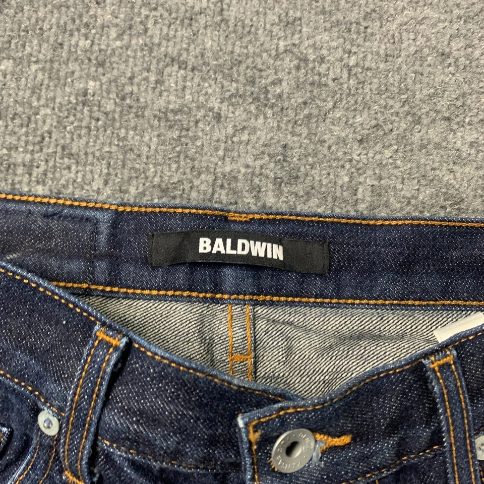 Baldwin Mens Jeans 30x34 Straight Leg The Reed Blue Japanese Selvedge Denim - Image 3 of 4