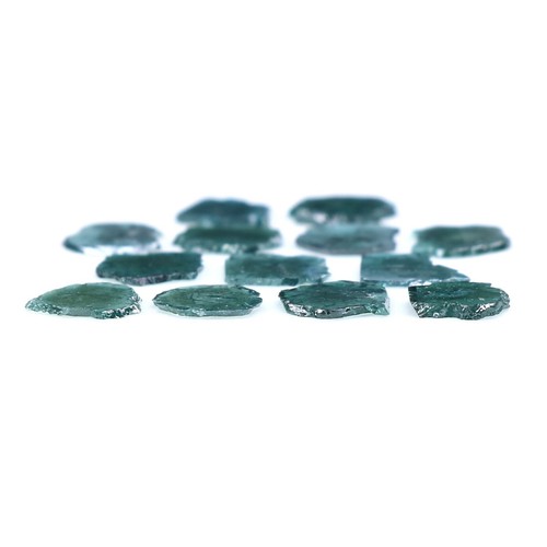 2.75 CT Natural Loose Slice Cut Diamond 5.00 MM Blue Color Slice Diamond LQ9178 - Picture 6 of 8