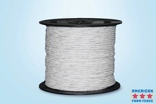 Electric Fence Polyrope (White - 1/4" X 660')