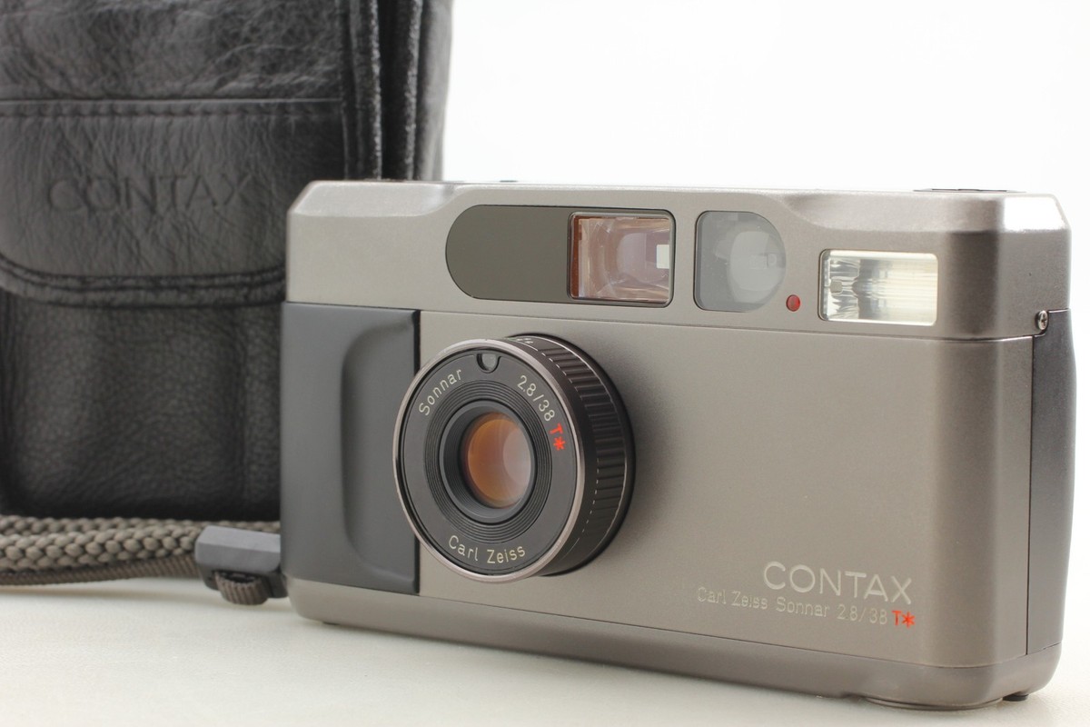 D*.様 CONTAX T2 MINT w/ Data Back ] Contax T2 D Silver Point&Shoot 35mm Film