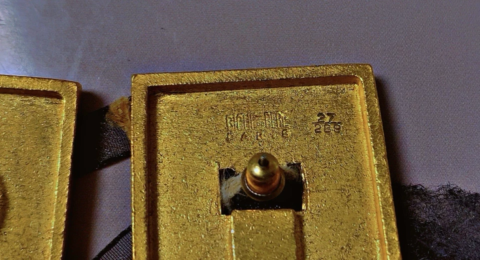 Vintage boucles d'oreilles Biche de bere Paris 1990 FRENCH COUTURE EARRINGS - Photo 3/3