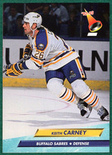 Keith Carney -  1992-93 Fleer Ultra #13 - Buffalo Sabres Hockey Card