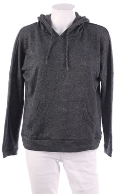 FSBN Kapuzen-Pullover Hoodie Glitzer M schwarz