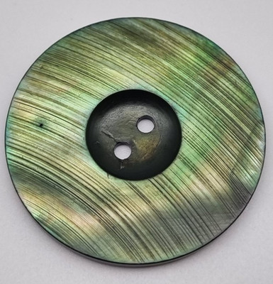 Grüner Perlmutt 2-Loch-Knopf 20-38 mm Ziseliert / Mother-of-Pearl Button MOP E86