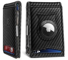 Mens Wallet For Airtag or Standard Use,KEMISANT Slim Front Pocket Wallet for ...