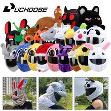 Helmet Protection Headgear Cover Cartoon Fluffy Plush Set for Motorcycle Full-Fa