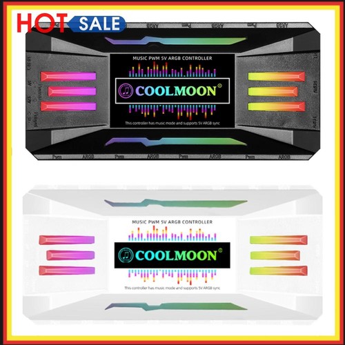 CoolMoon ARGB Controller 4 Pin PWM 5V 3 Pin für PC Gehäuse Gehäuse Lüfter