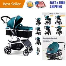 Elegant Reversible Baby Pushchair with Breathable Linen & Shock-Resistant Design