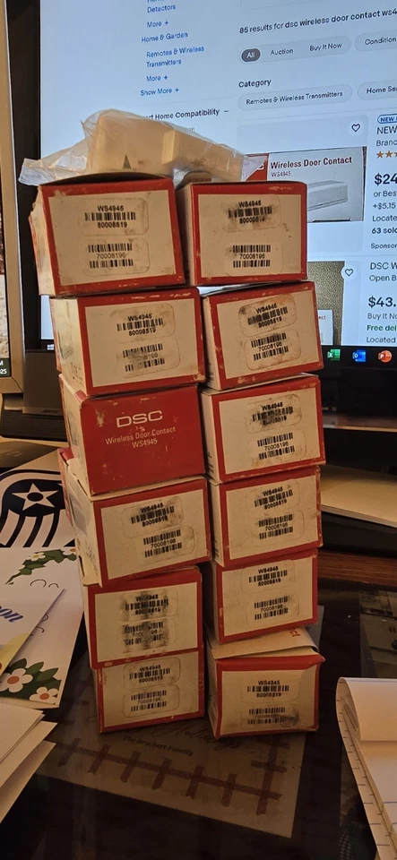 Transmisor de contacto inalámbrico DSC WS4945 para ventana de puerta Foto 4 de 4