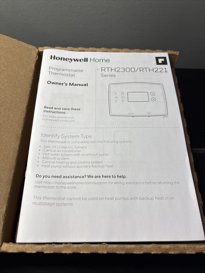 Honeywell 52 Day Programmable Thermostat (RTH2300B1038) eBay