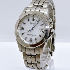 Seiko Brightz 7B22-0BA0 Titanium Solar Funkuhr Datum gebraucht