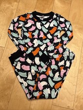 Hanna Andersson 2 Pc Pajama Set Kids 6-7 Year 120 Halloween Ghosts Organic