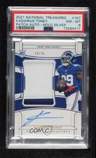 2021 National Treasures 19/25 Kadarius Toney PSA 8 RPA Rookie Patch Auto RC 1n4o