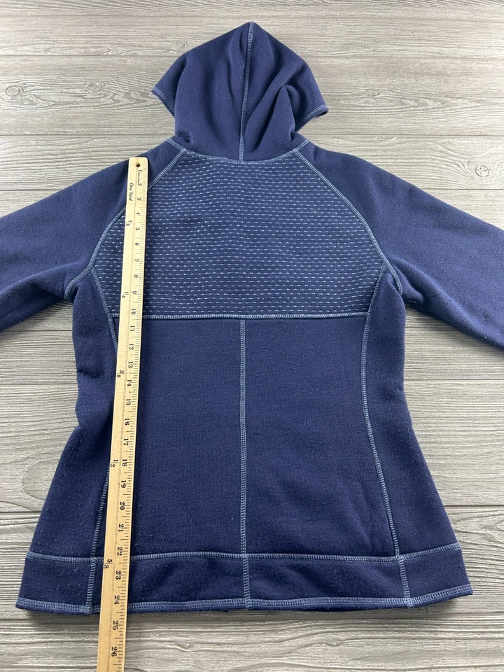 Chaqueta Title Nine Cremallera Completa Talla Mediana Azul Marino Con Capucha Damas Foto 4 de 4