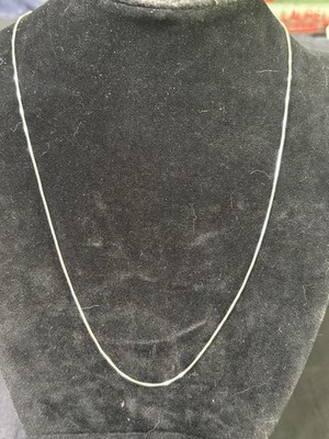 925 Sterling Silber 20'' zierliche Box Kette