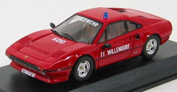 Best Model 1/43 Ferrari 308 Gtb Coupe Feuerwehr 1983 Statisches Modell-image