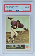 1965 Philadelphia Carl Eller Rookie Card Graded PSA 6 Excellent Mint. rookie card picture