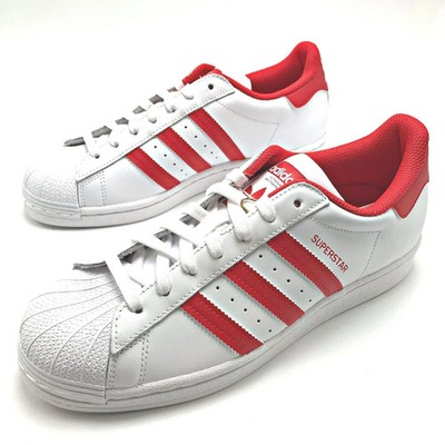 Adidas Originals Superstar Cloud White Vivid Red Sneakers GZ3741 Mens Size